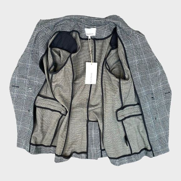 NWT Heartloom Women's Edie Plaid Houndstooth Blazer Coat Jacket Size Medium - Picture 8 of 12